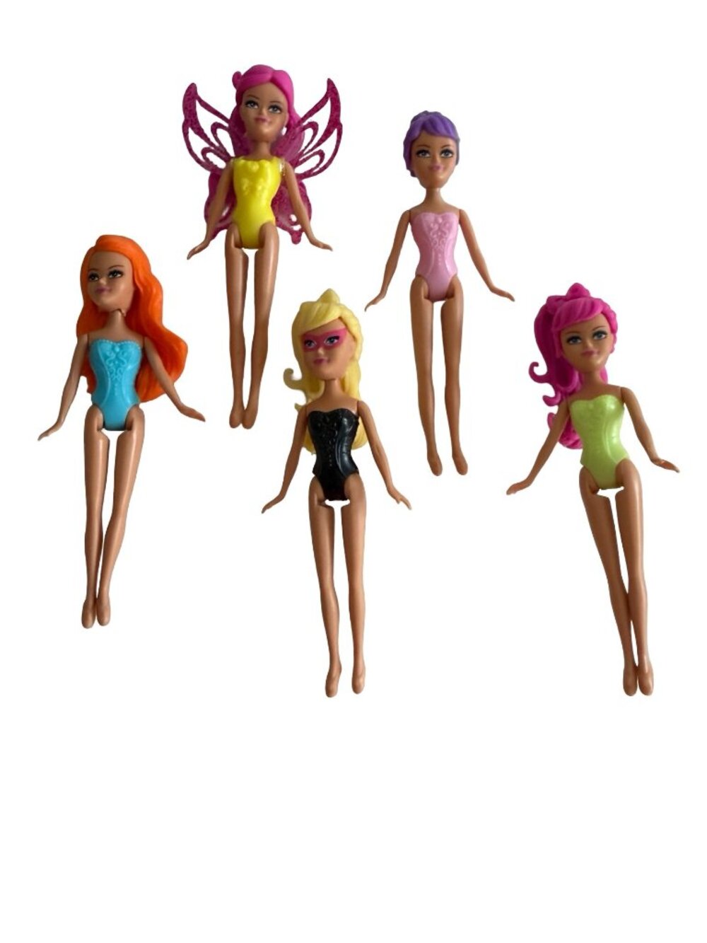 ZURU Sparkle Girlz Mini Dolls Lot of 5 Fairy Superhero 4 Inch OOAK